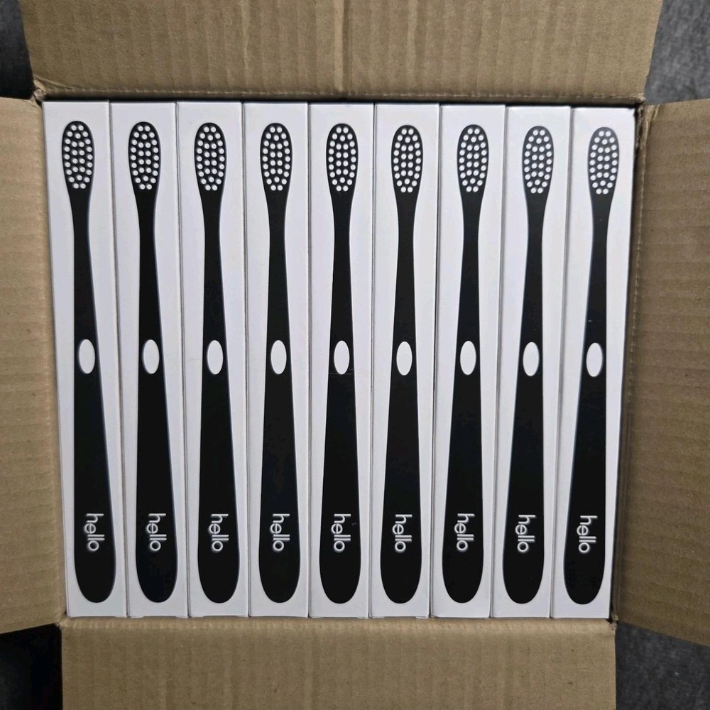 Hello Charcoal Toothbrush Soft BPA Free - 9 Packs!!!